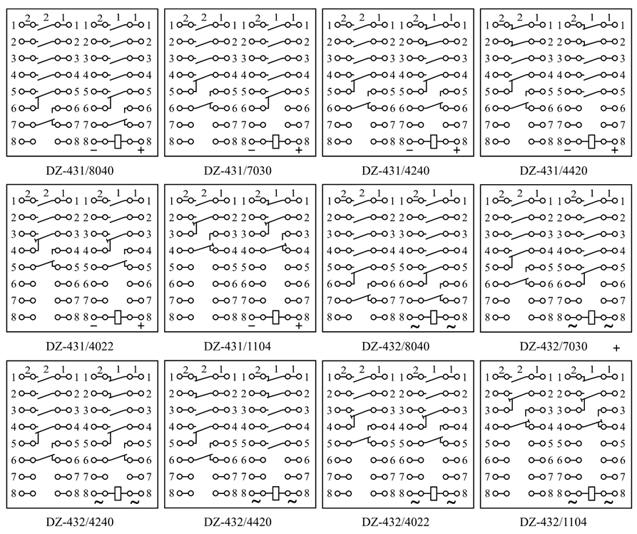 DZ-431/8040內部接線圖