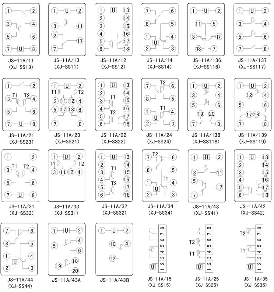 JS-11A/13內部接線圖