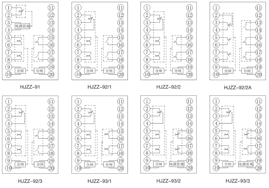HJZZ-92/1內部接線圖
